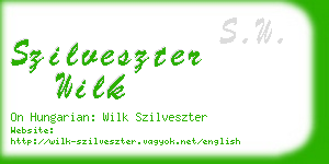 szilveszter wilk business card